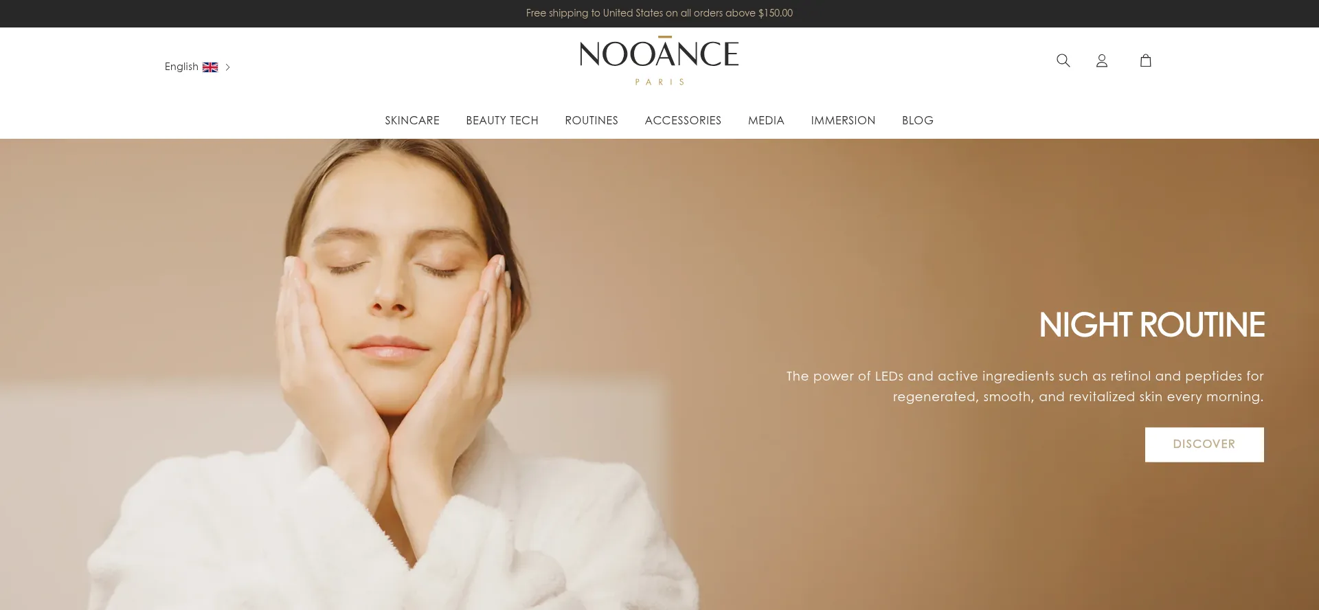 Website screenshot of Nooance-paris.com