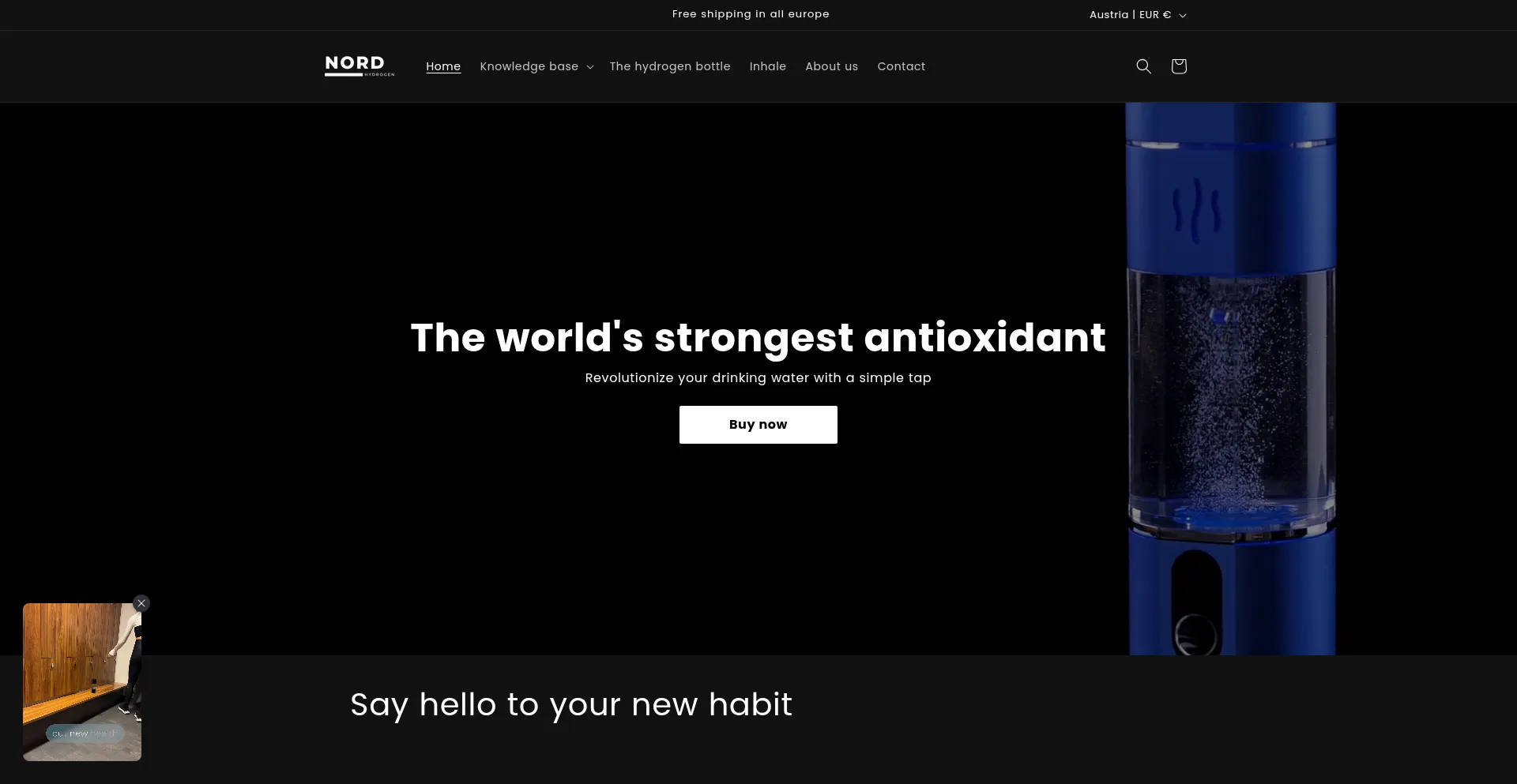 Website screenshot of Nordhydrogen.com
