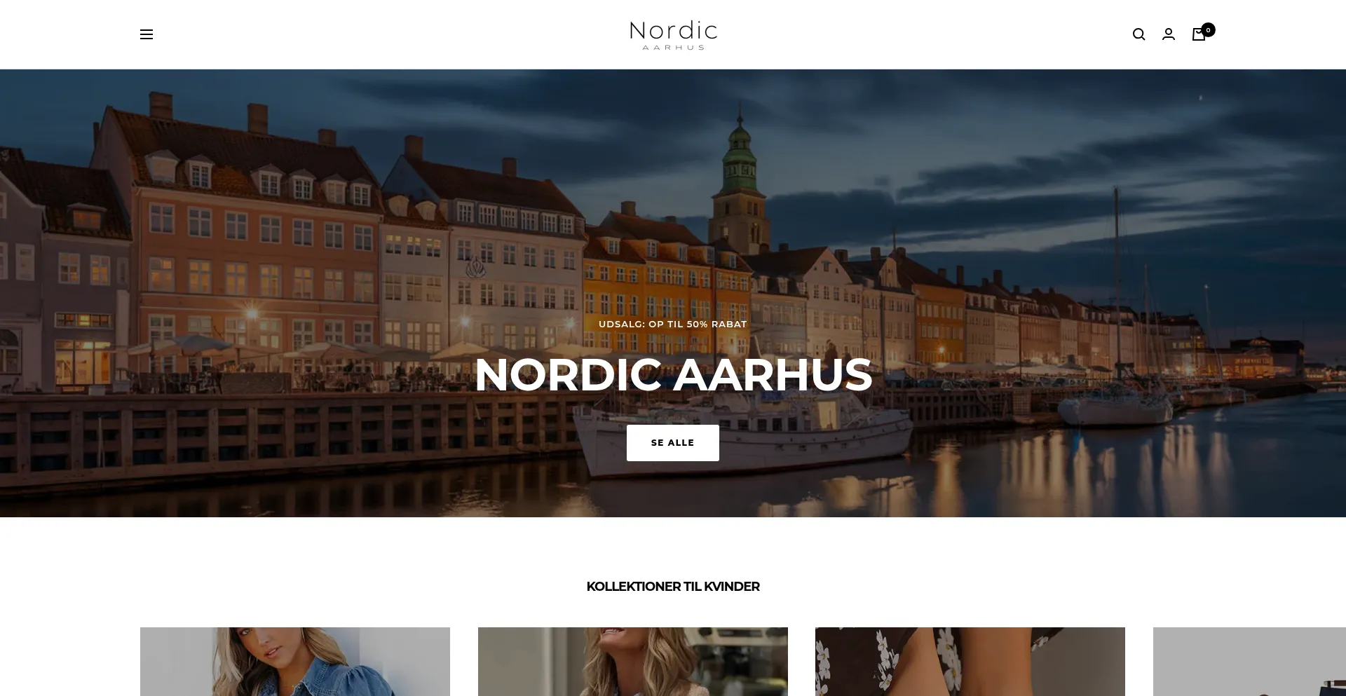 Website screenshot of Nordic-aarhus.dk