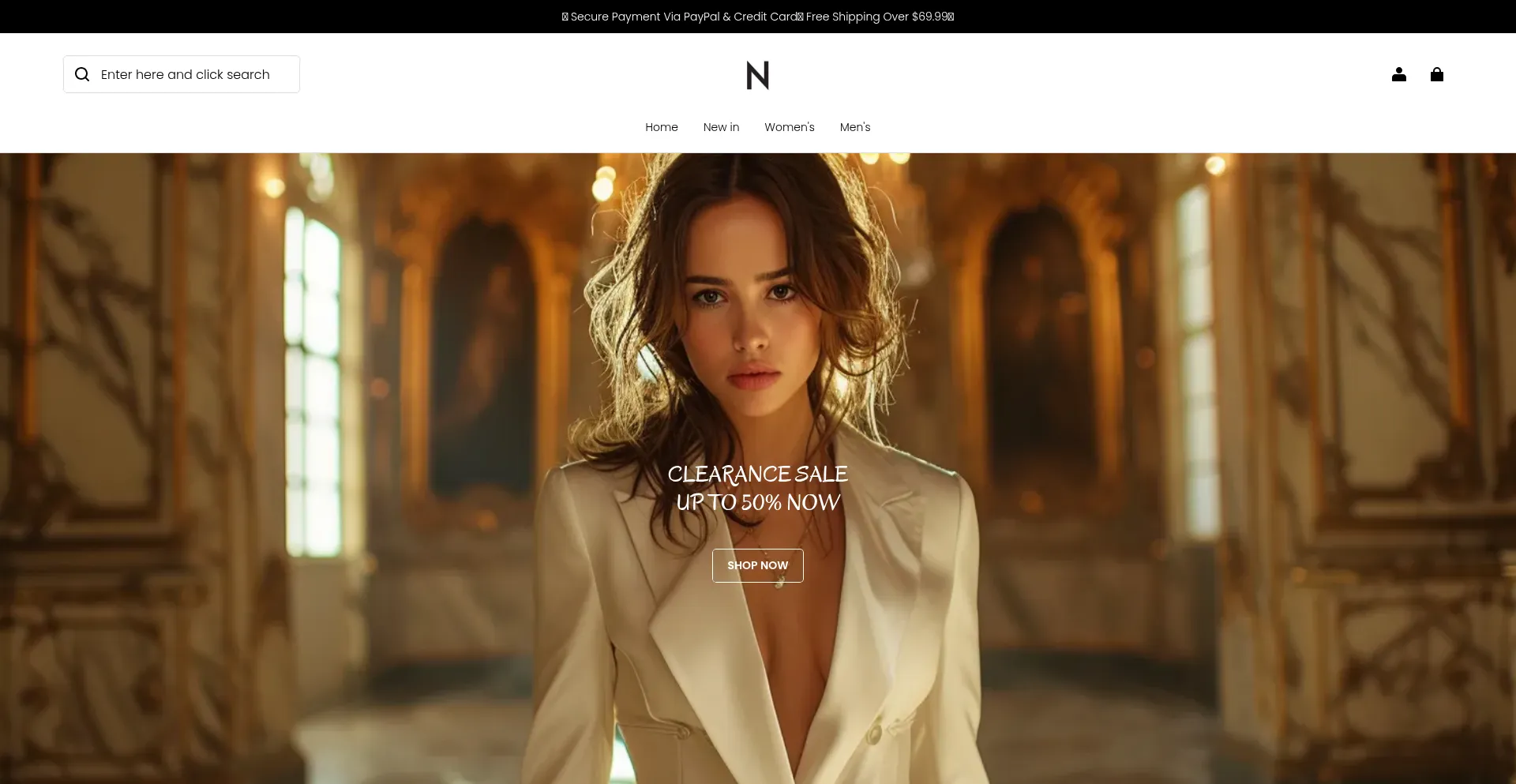 Website screenshot of Nordstocm.com