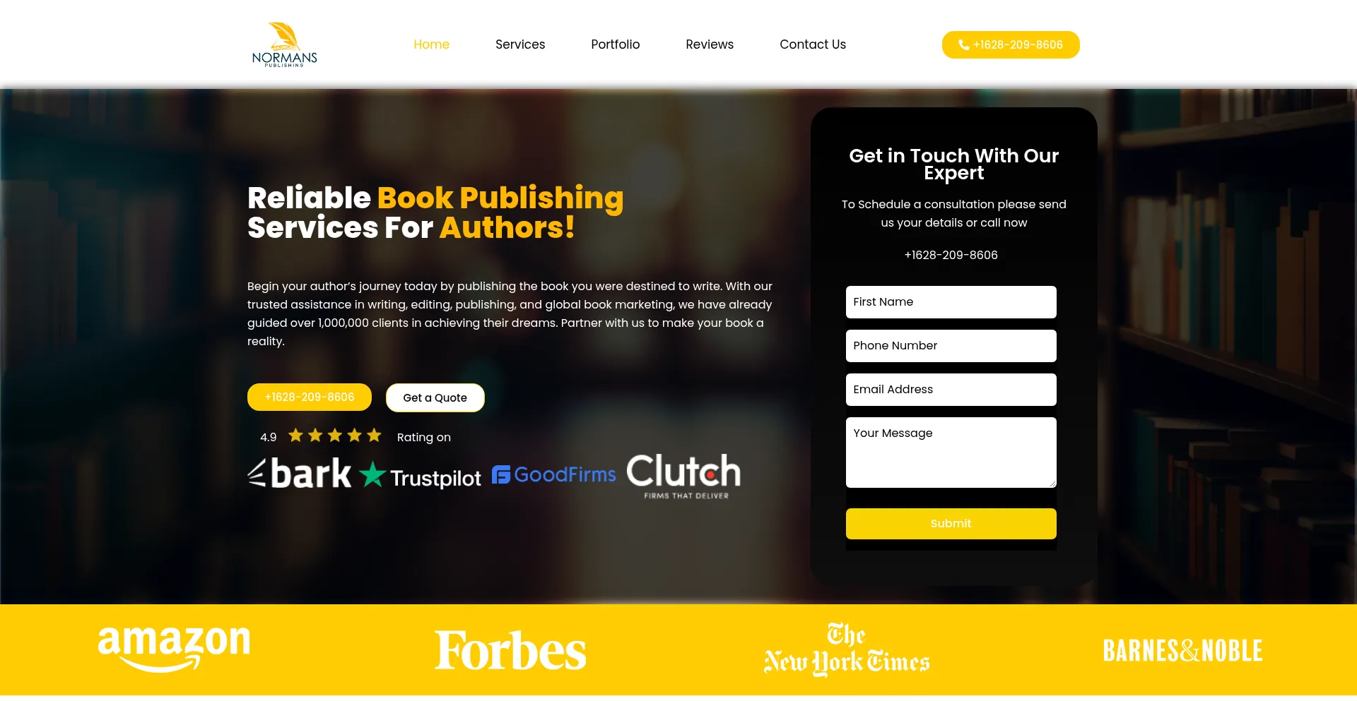 Website screenshot of Normanspublishing.com