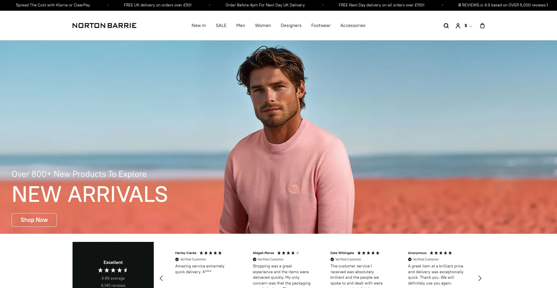 Website screenshot of Nortonbarrie.com