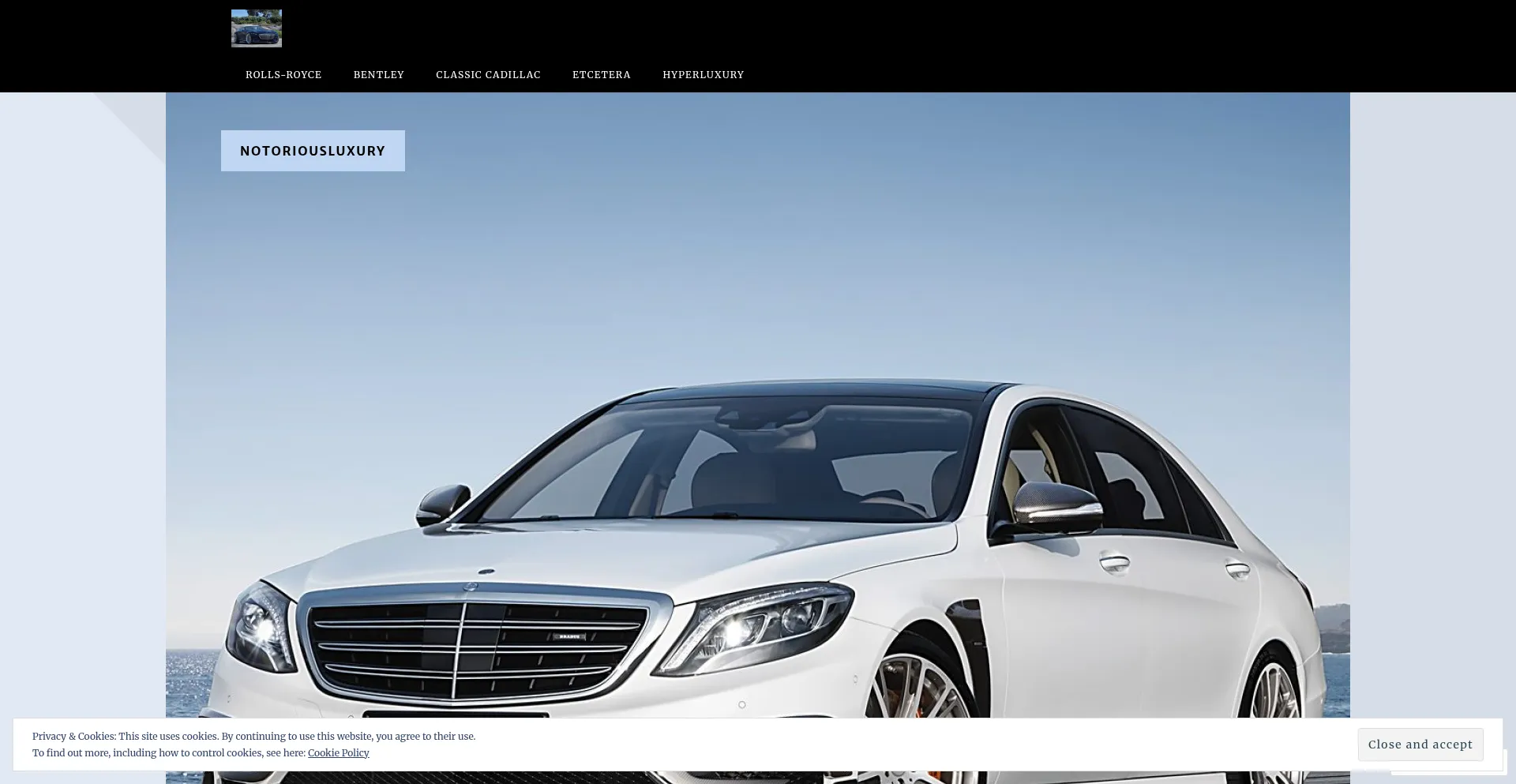 Website screenshot of Notoriousluxury.com