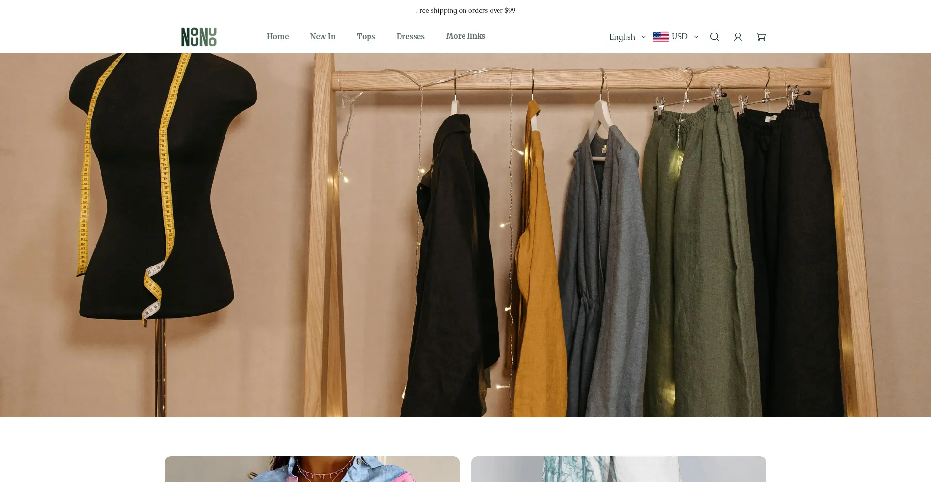 Website screenshot of Nounuo.com