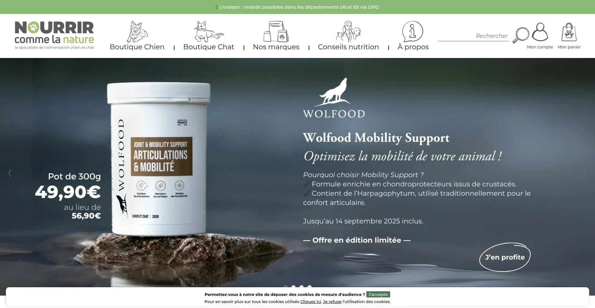 Website screenshot of Nourrircommelanature.com