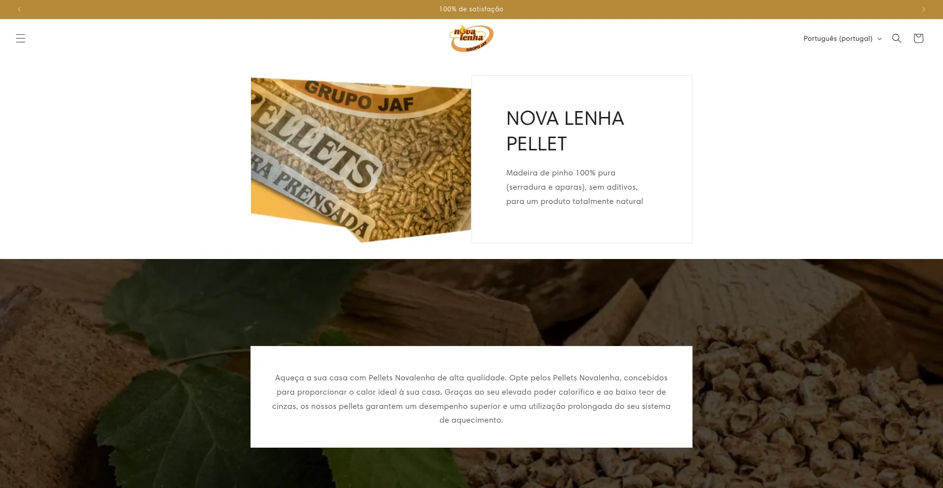Website screenshot of Novalenha.com