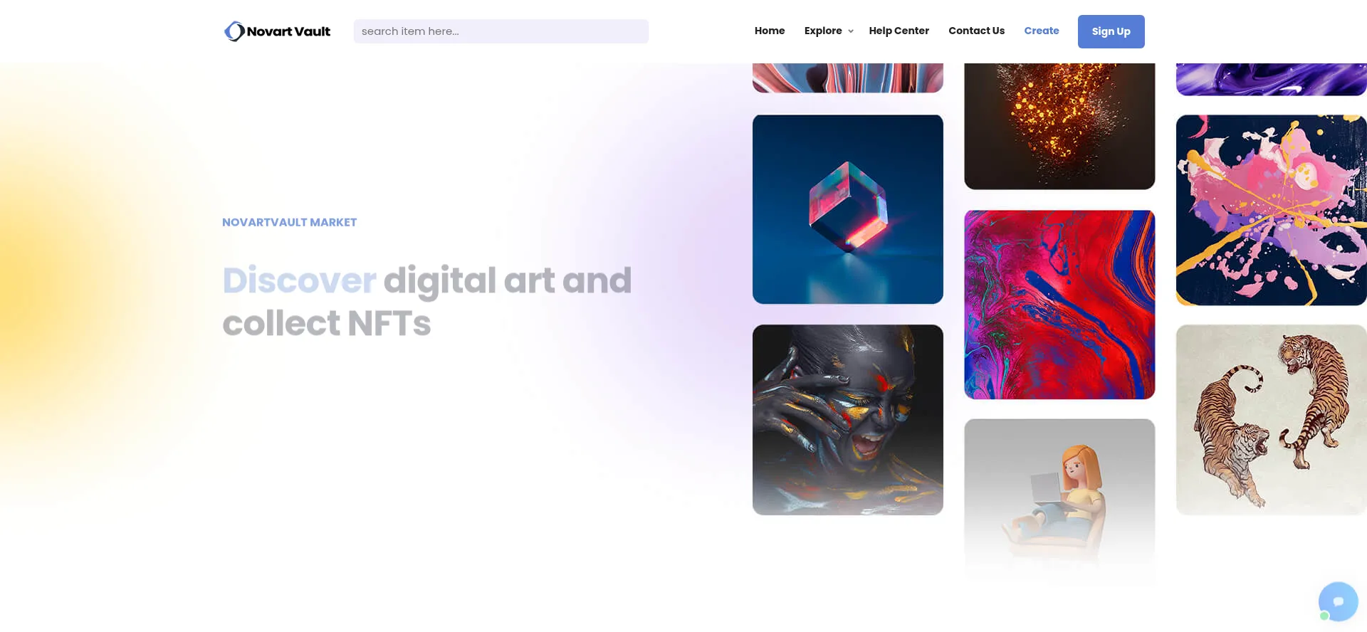 Website screenshot of Novartvault.org