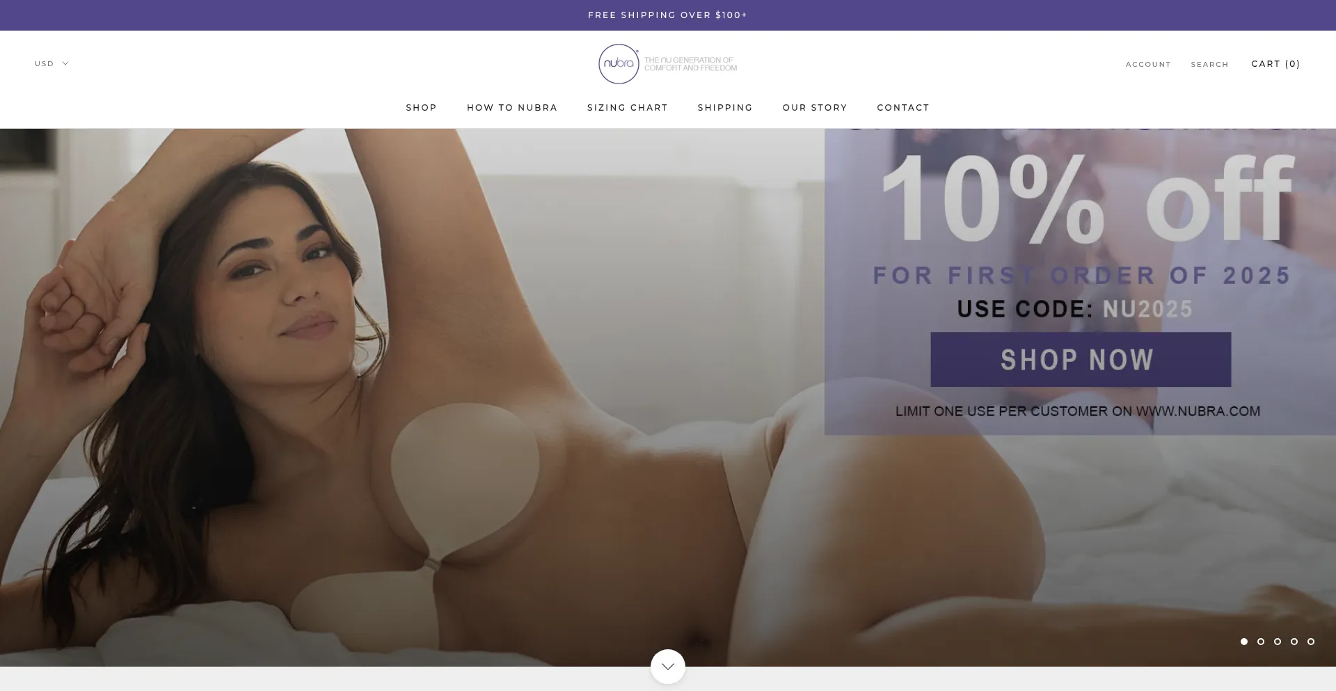 Website screenshot of Nubra.com