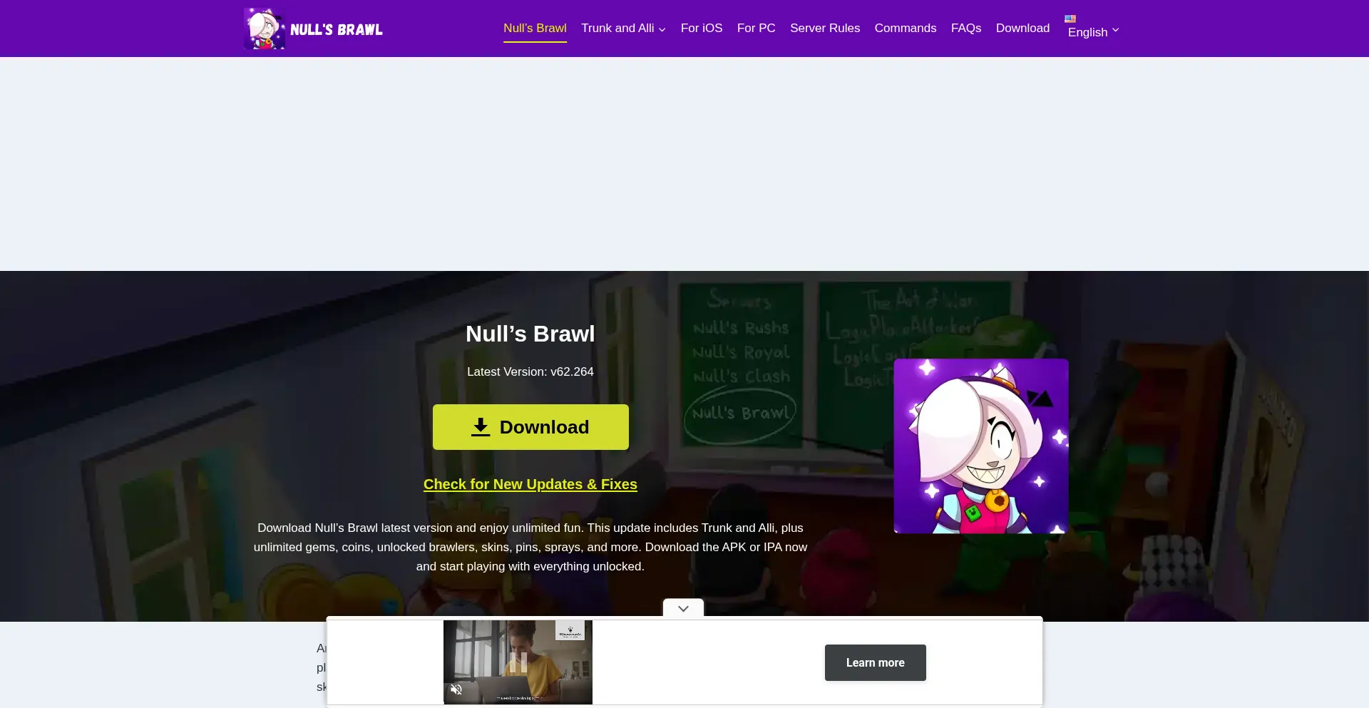Website screenshot of Null-brawl.org