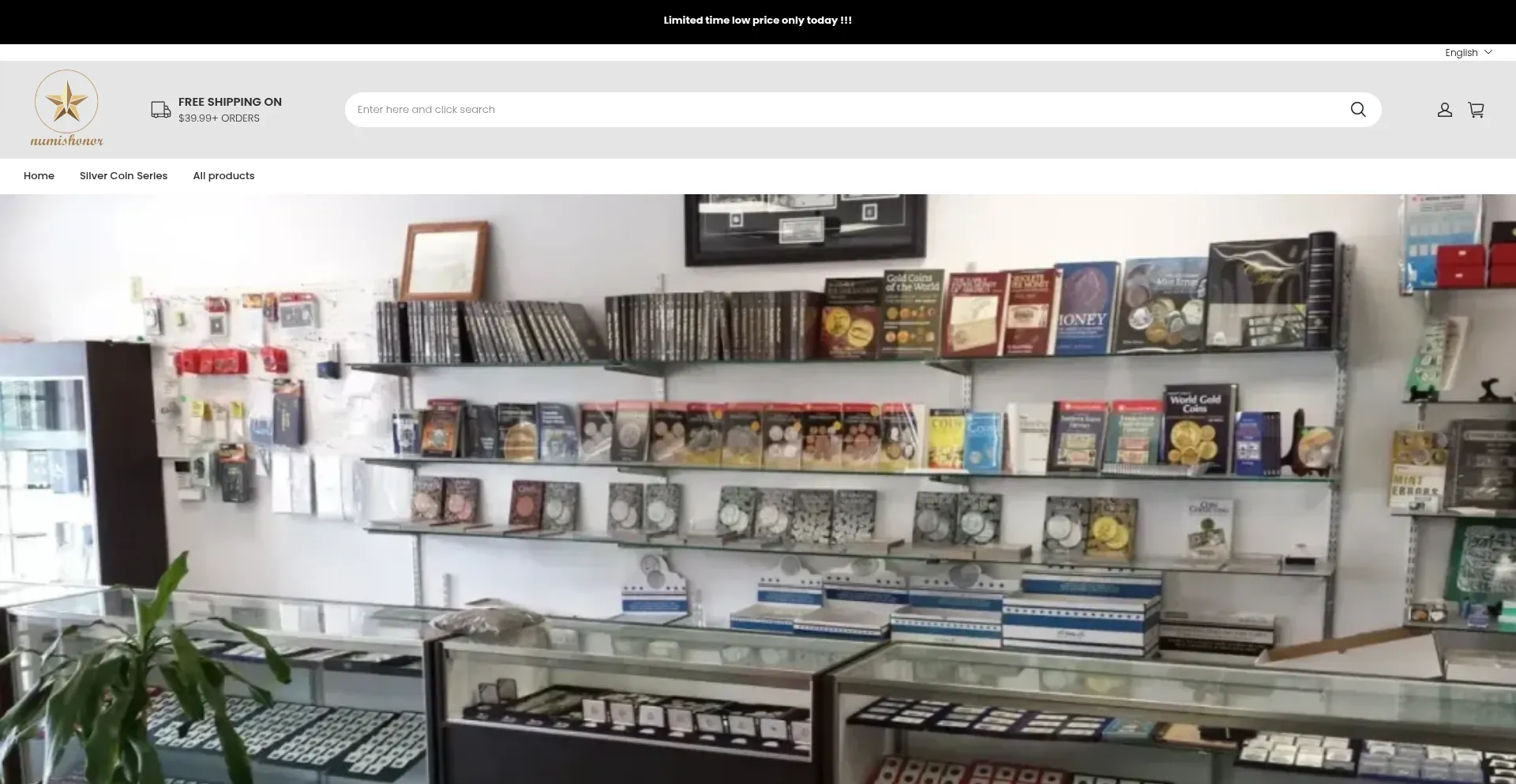 Website screenshot of Numishonor.com