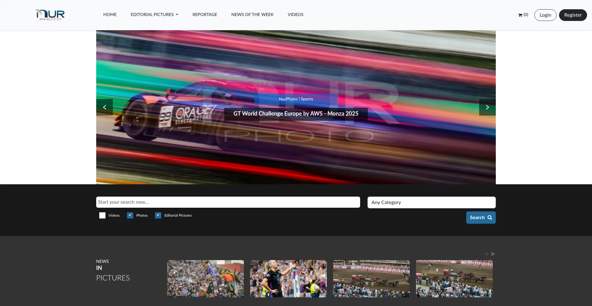 Website screenshot of Nurphoto.com