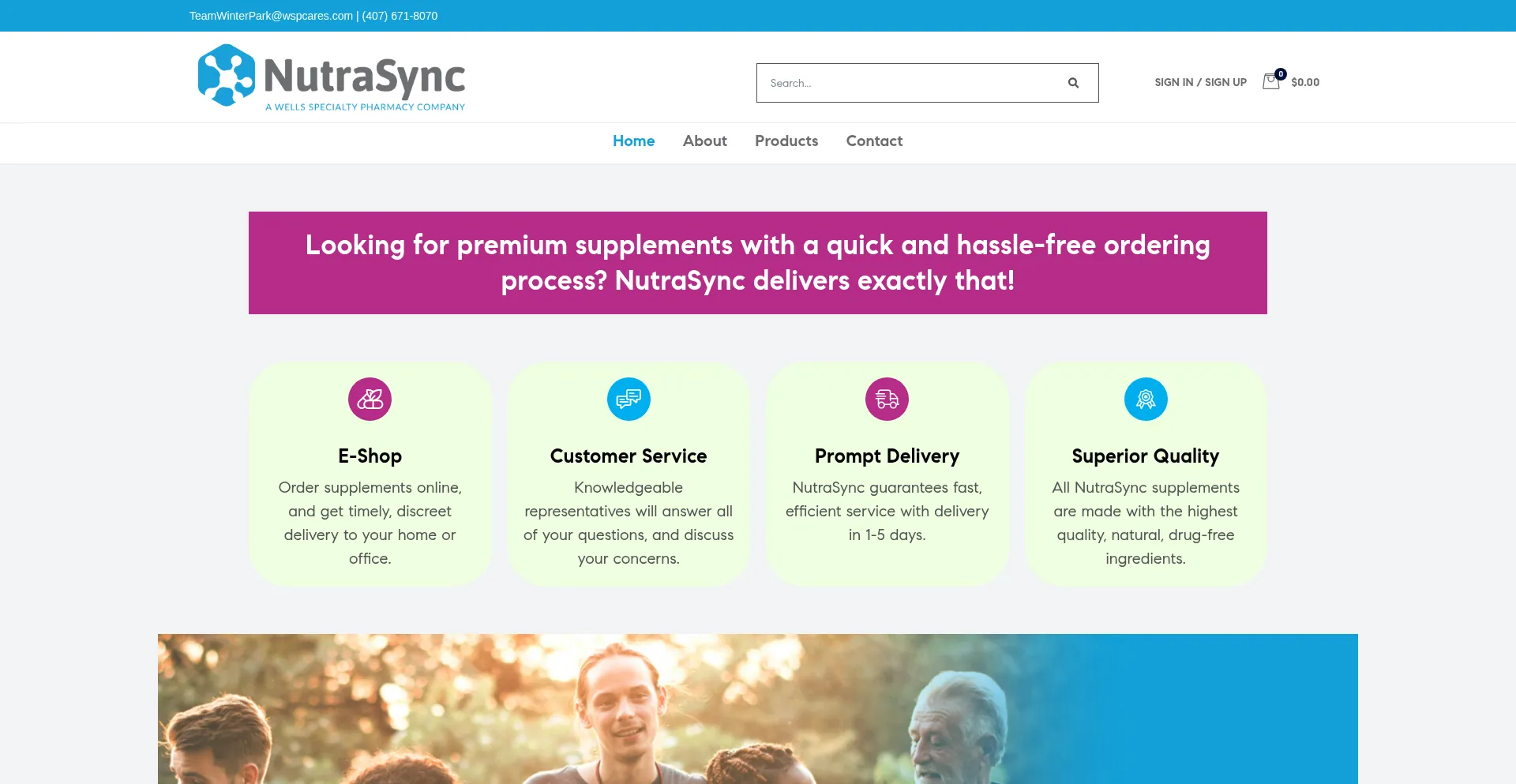 Nutrasync.com Screenshot