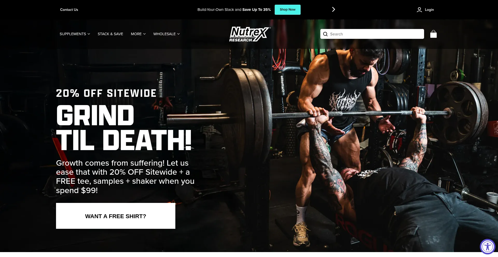 Nutrex.com Screenshot