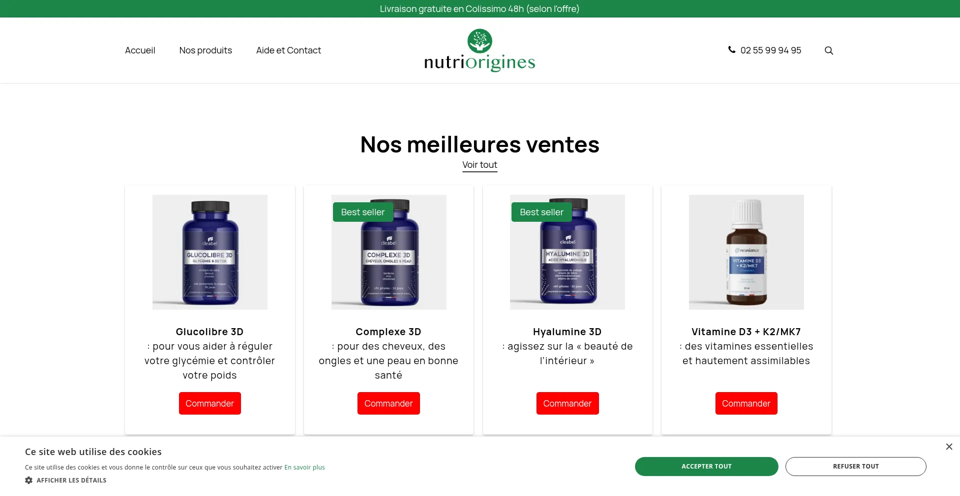 Nutriorigines.com Screenshot