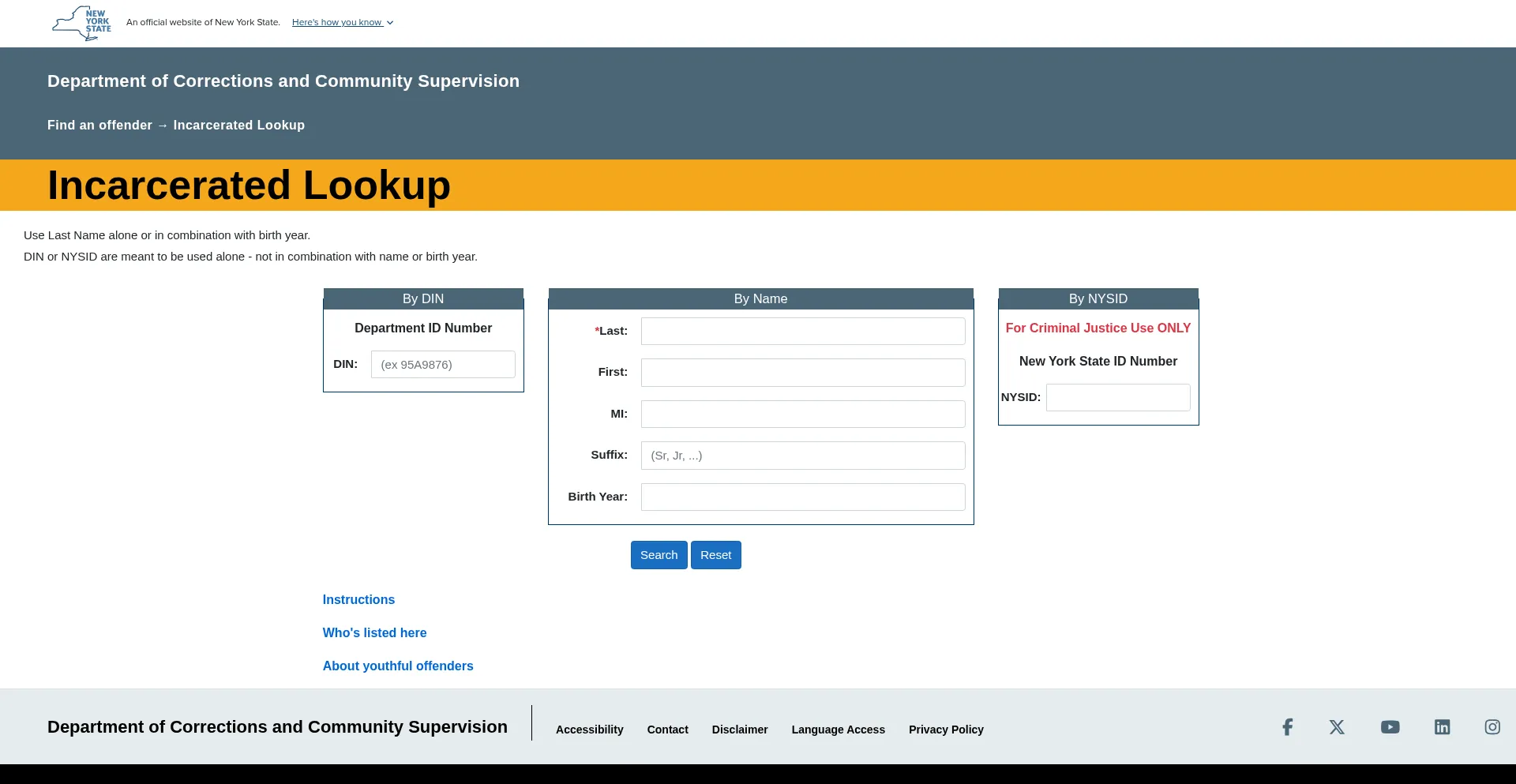 Nysdoccslookup.doccs.ny.gov