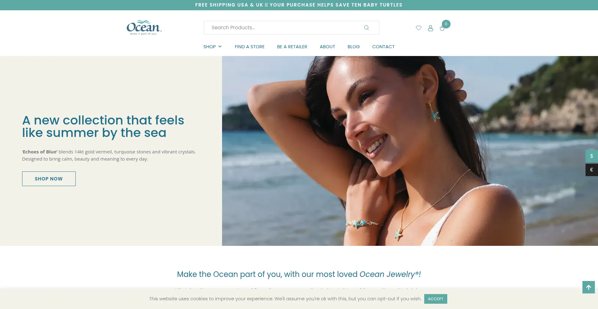 Oceanjewelrystore.com Screenshot
