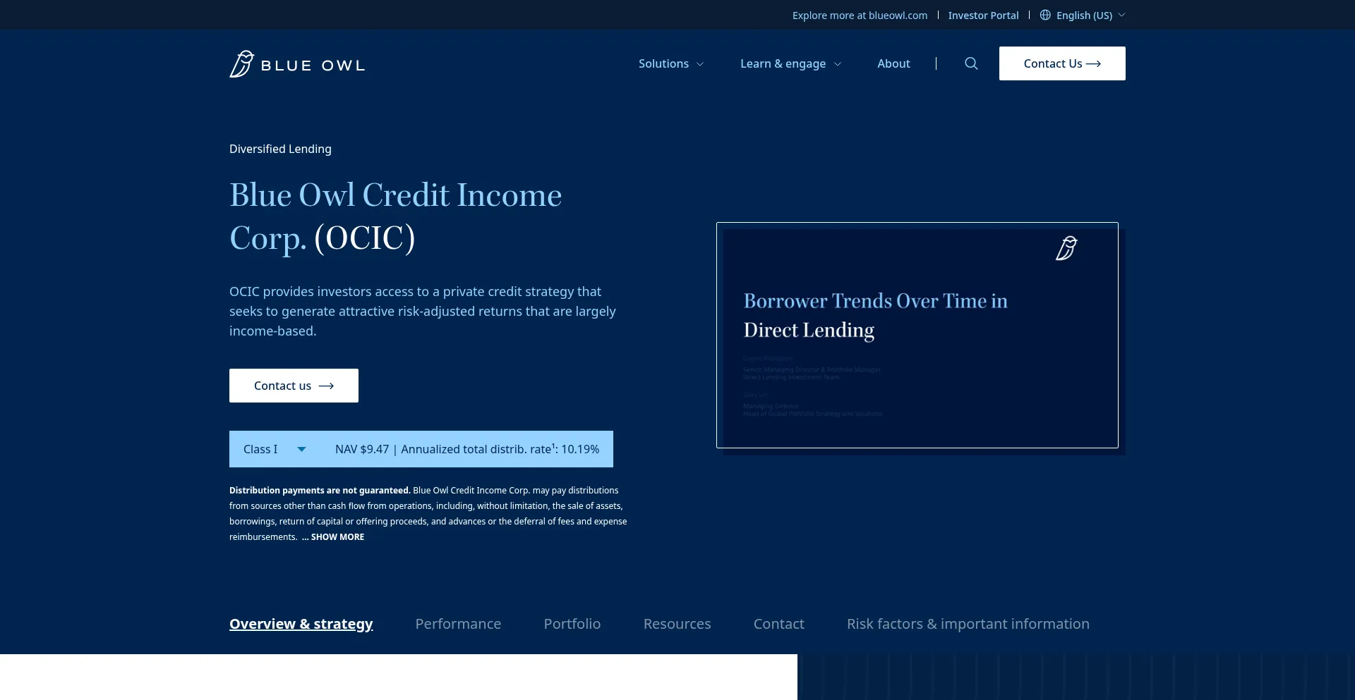 Website screenshot of Ocic.com