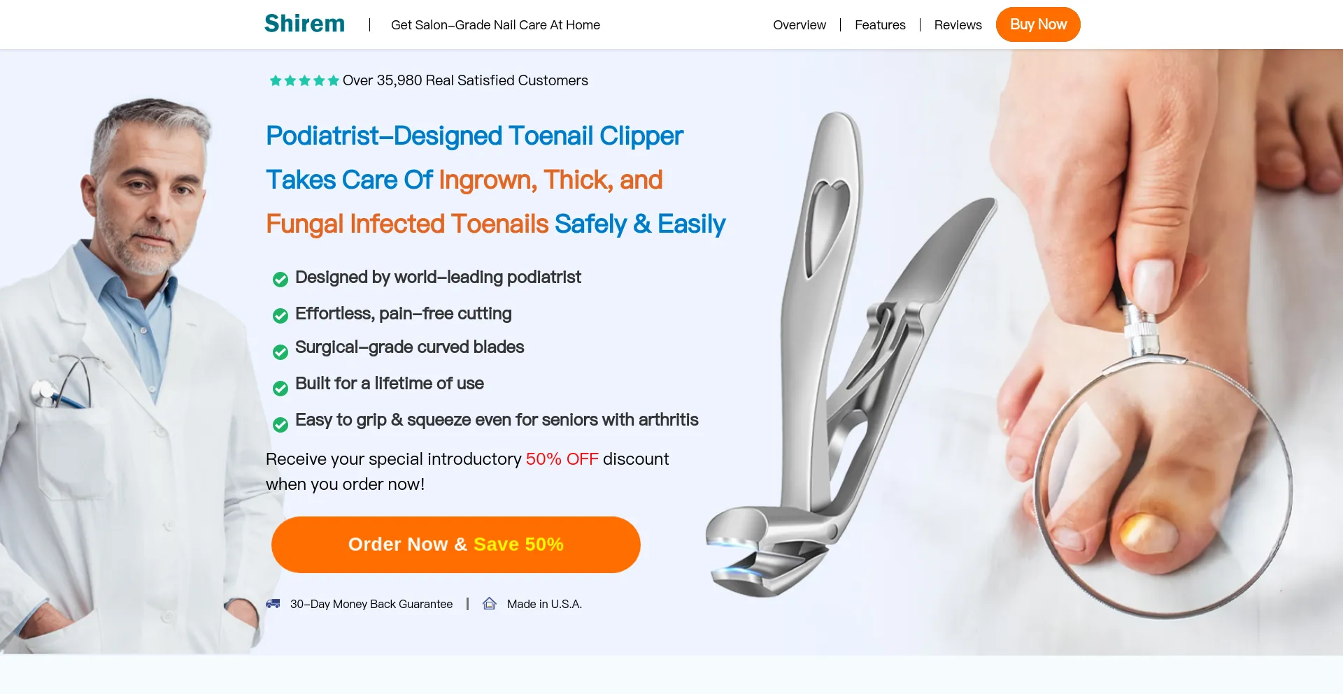 Website screenshot of Offer.shirem.com