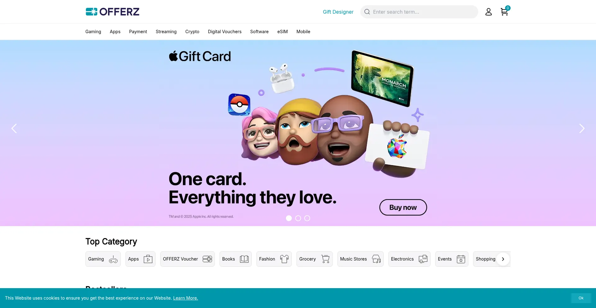 Website screenshot of Offerz.ch