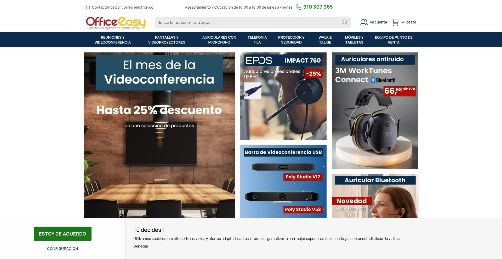 Website screenshot of Office-easy.es