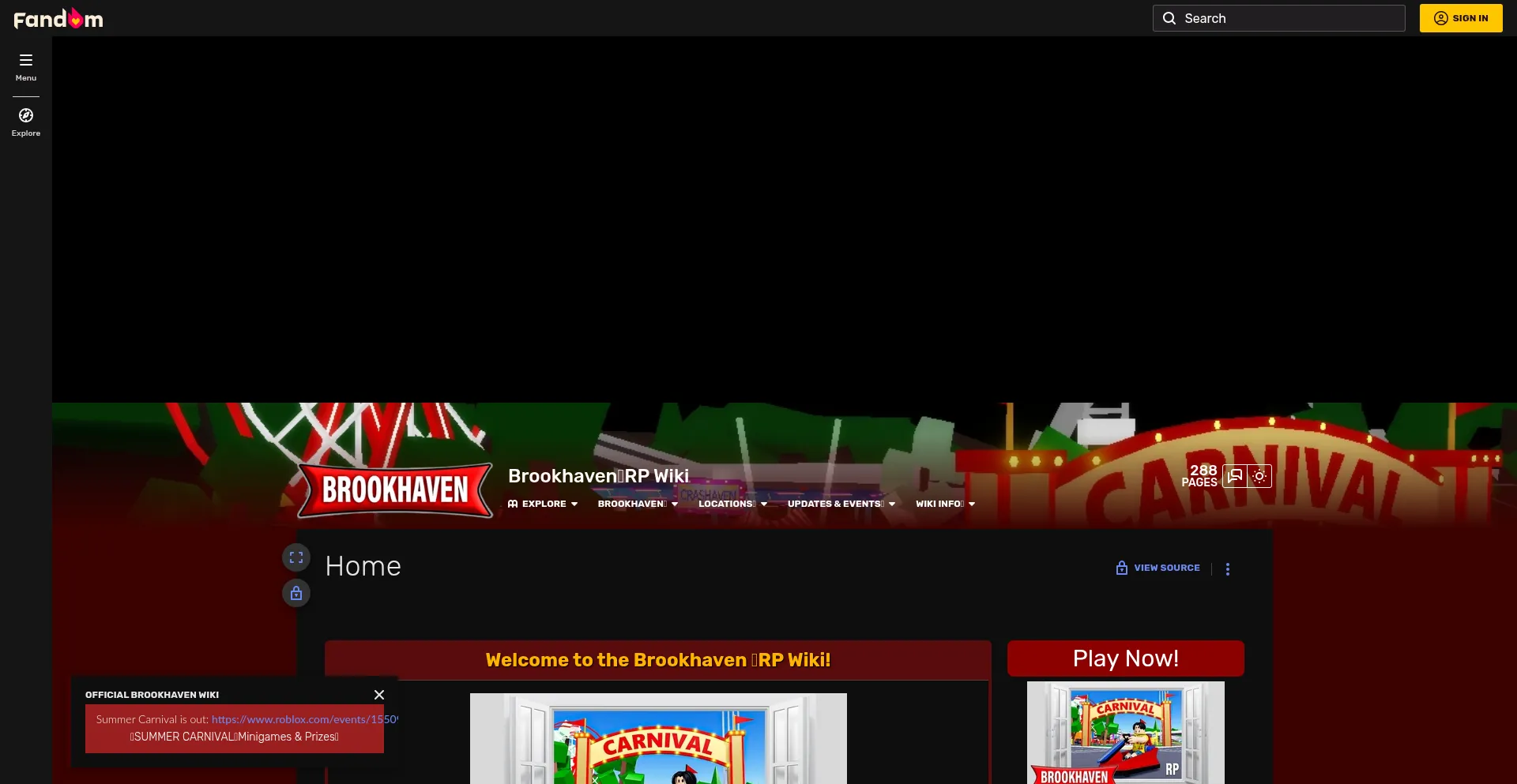 Website screenshot of Official-brookhaven.fandom.com