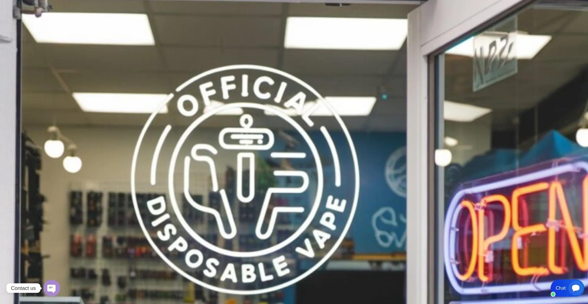 Website screenshot of Officialdisposablevape.com