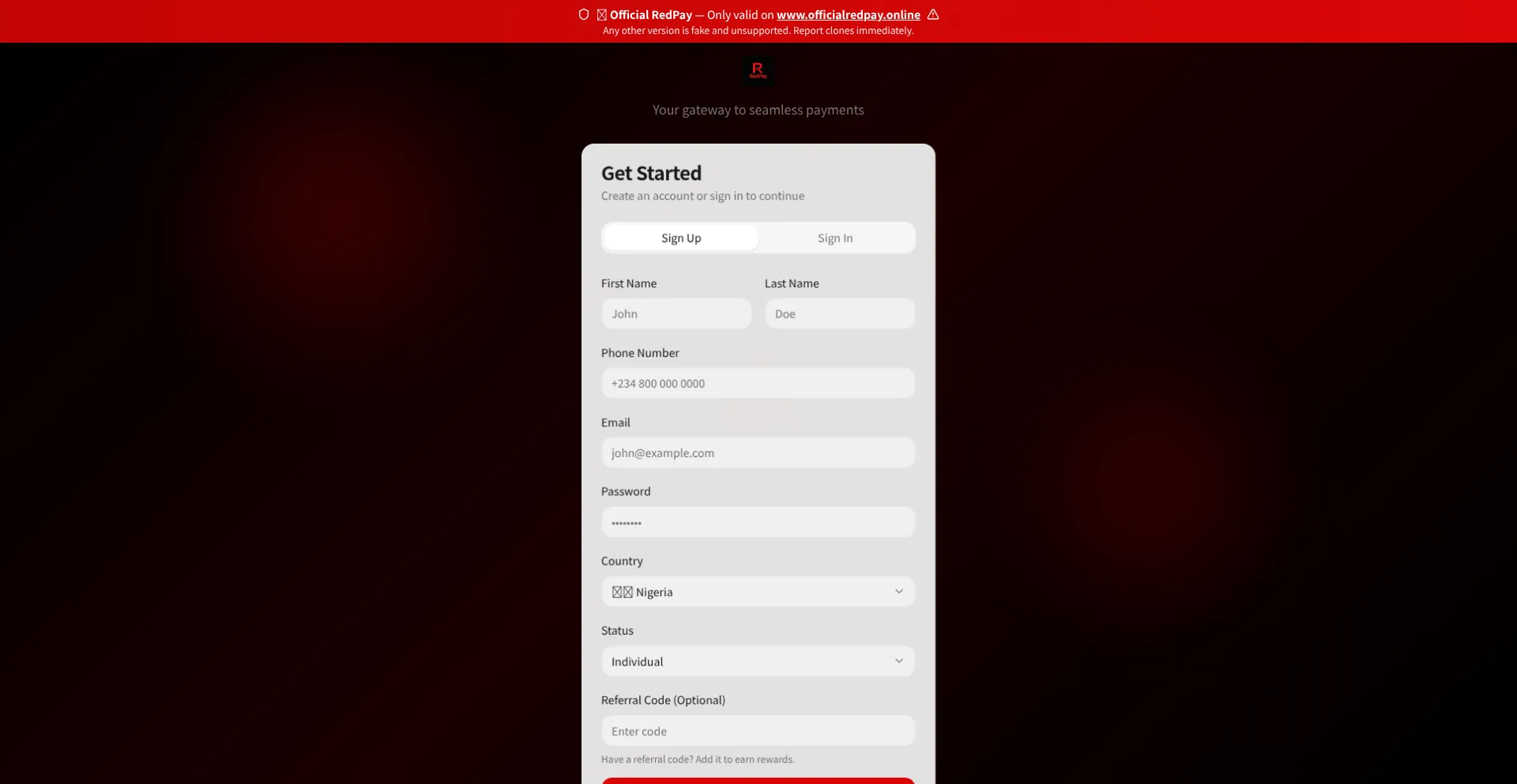 Officialredpay.online