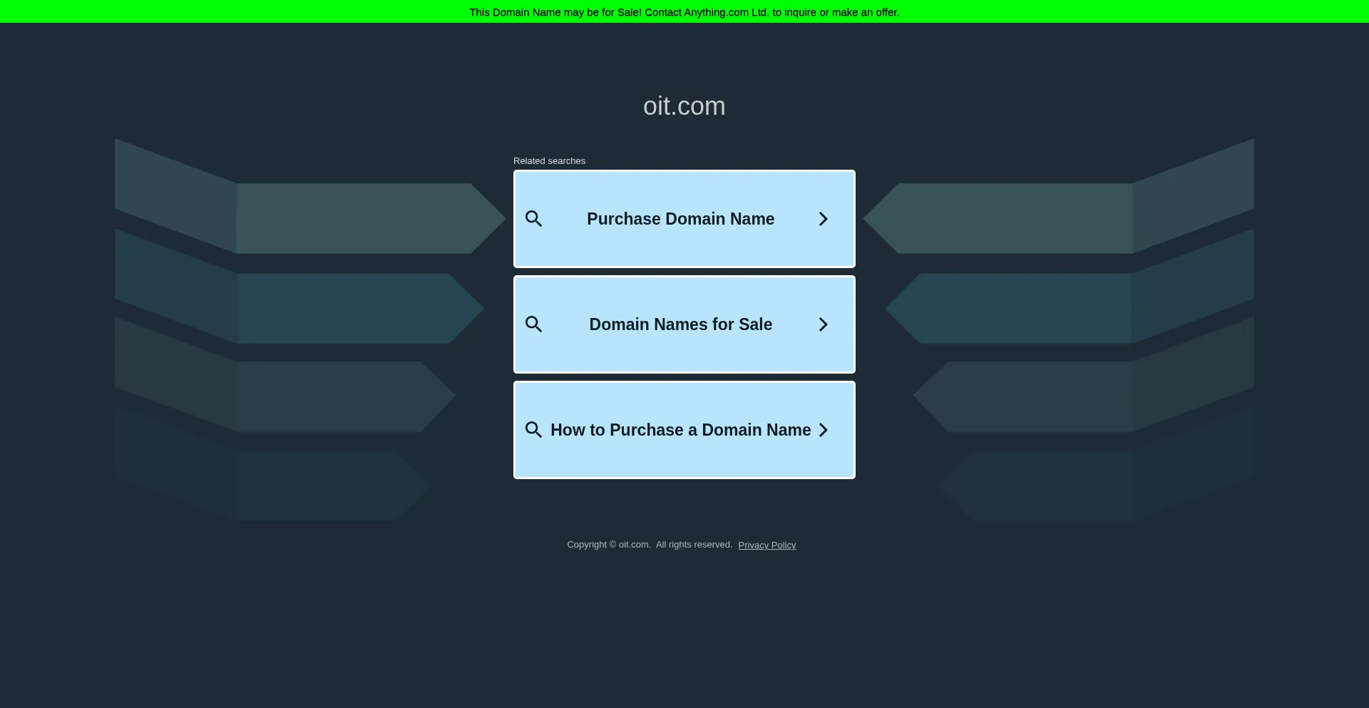 Website screenshot of Oit.com