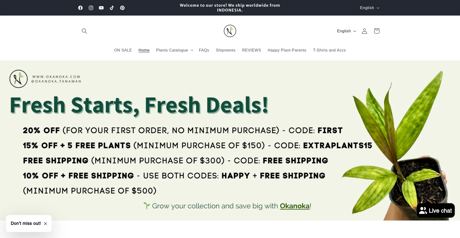 Website screenshot of Okanoka.com