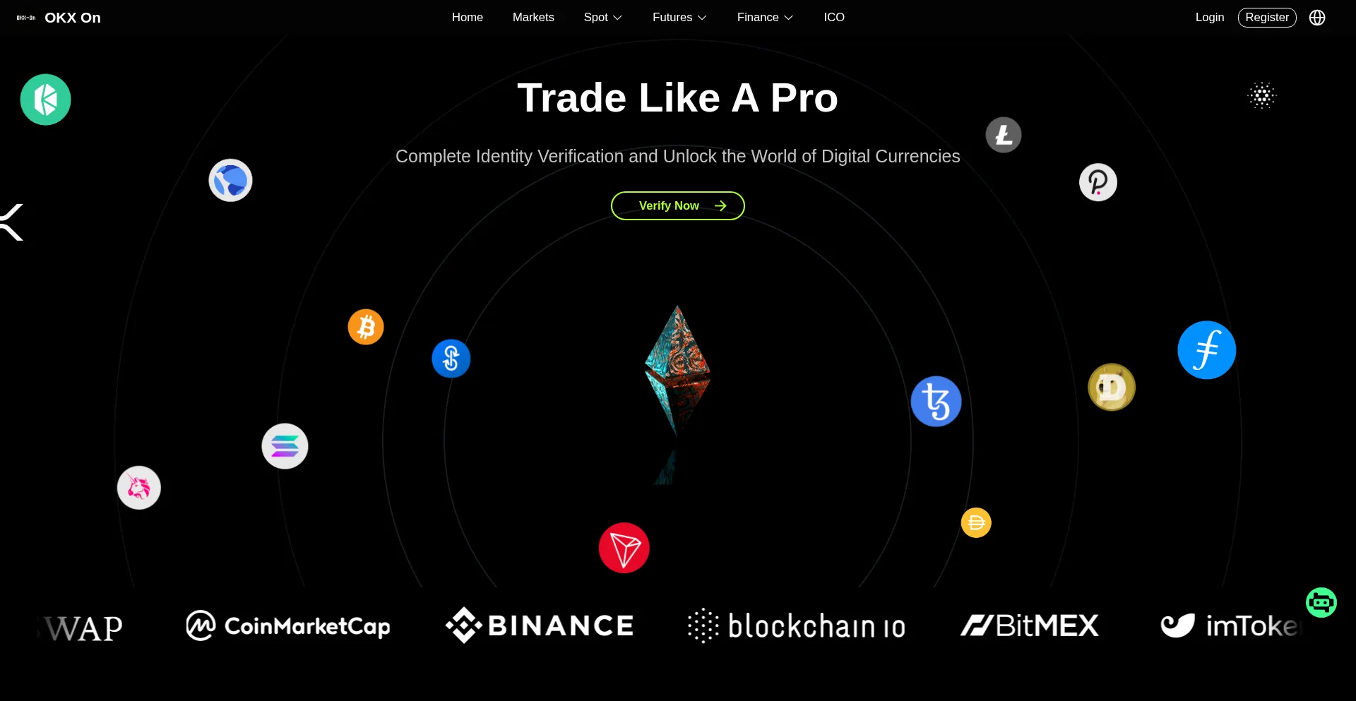 Website screenshot of Okxona.cc