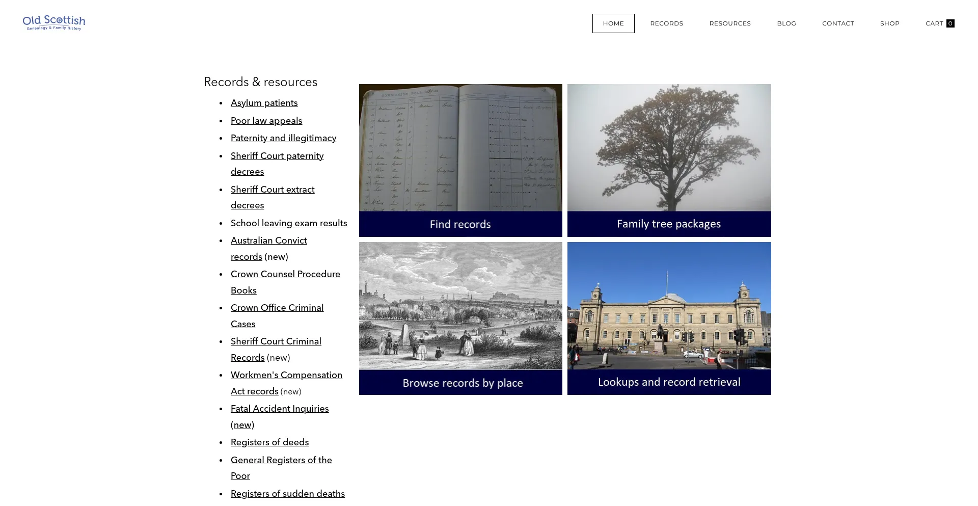 Website screenshot of Oldscottish.com
