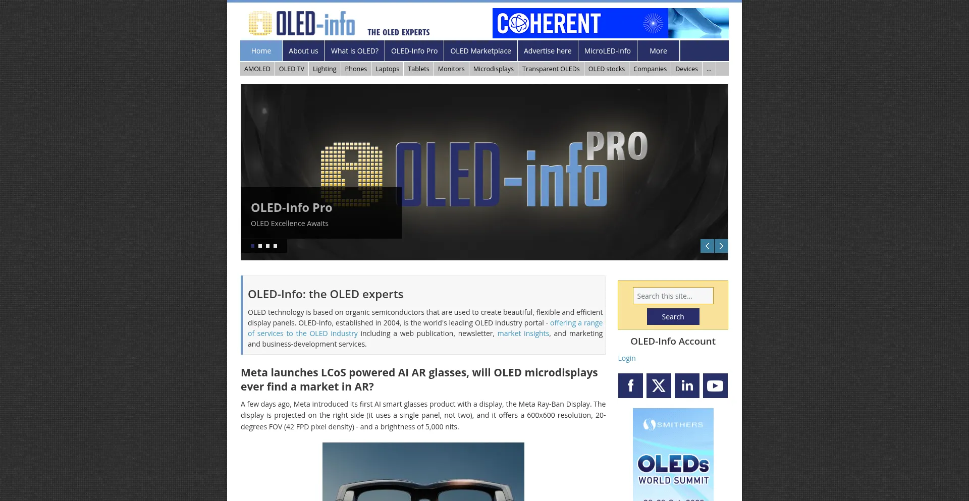 Oled-info.com Screenshot