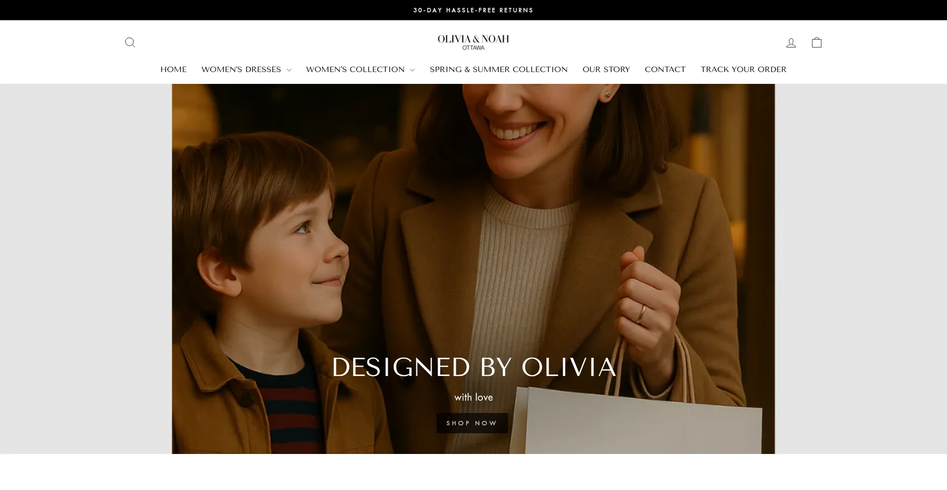 Website screenshot of Oliviaandnoah-ottawa.com