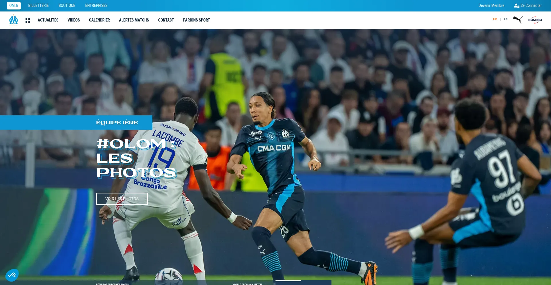 Website screenshot of Om.net