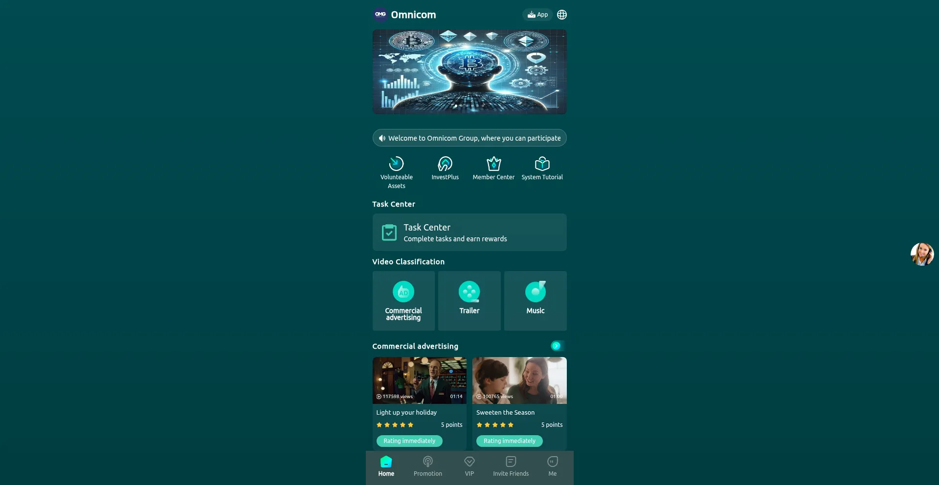 Website screenshot of Omnicomtv.vip