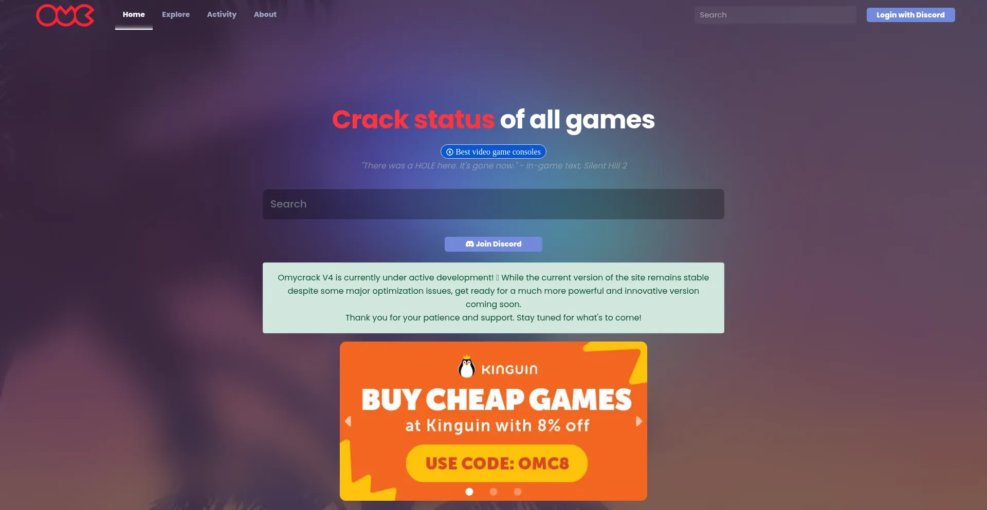 Website screenshot of Omycrack.com