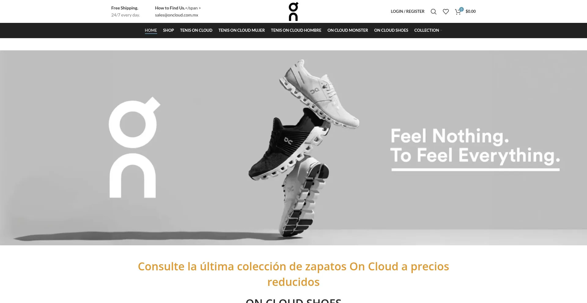 Website screenshot of Oncloud.com.mx