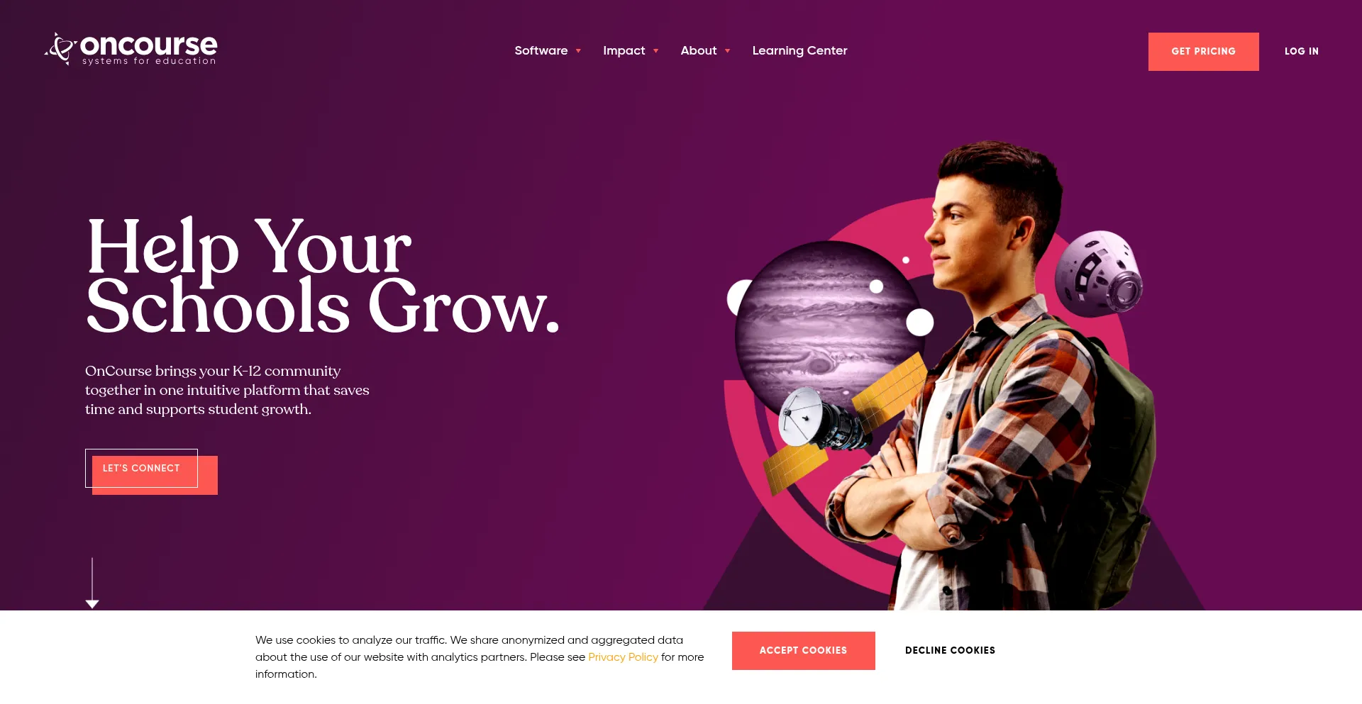 Website screenshot of Oncoursesystems.com