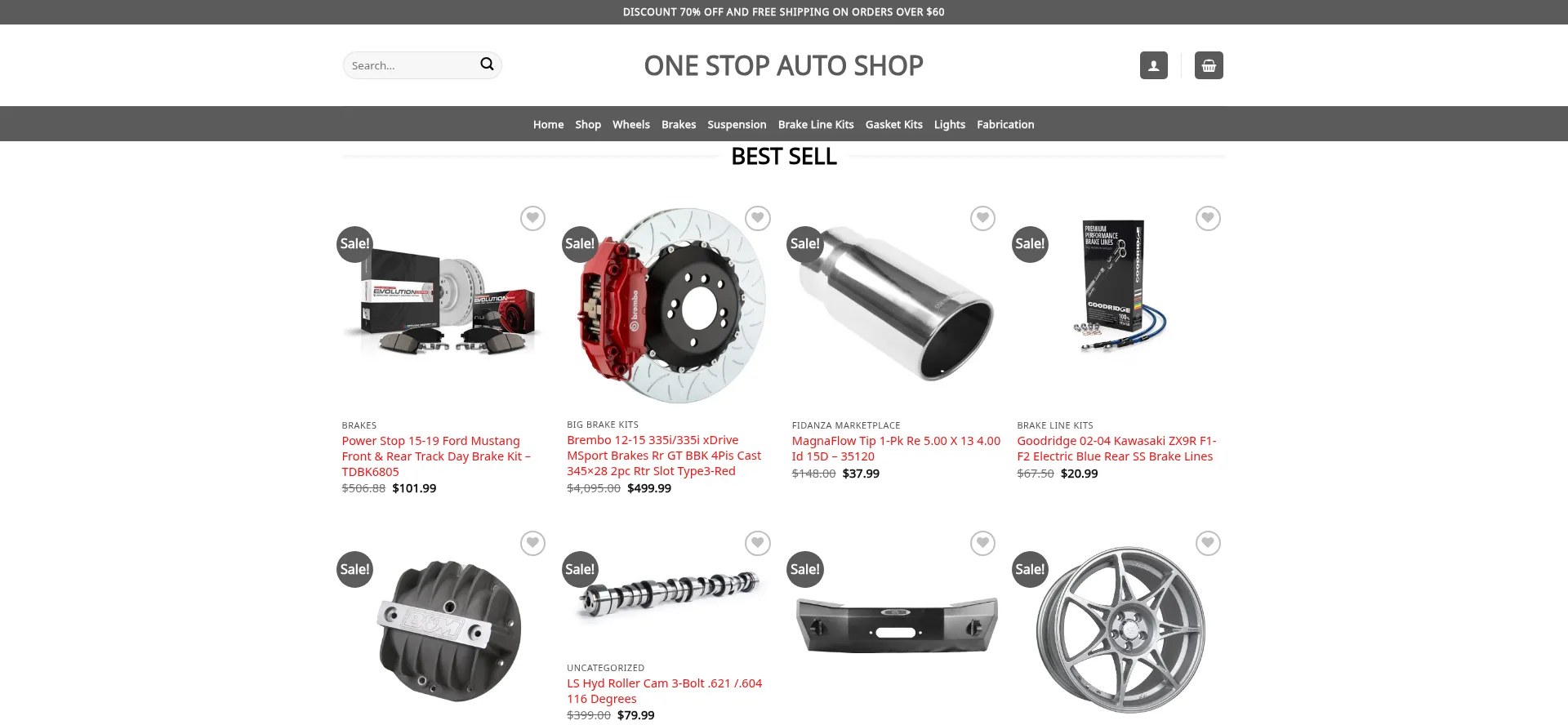 Website screenshot of One-stop-auto-shop.com