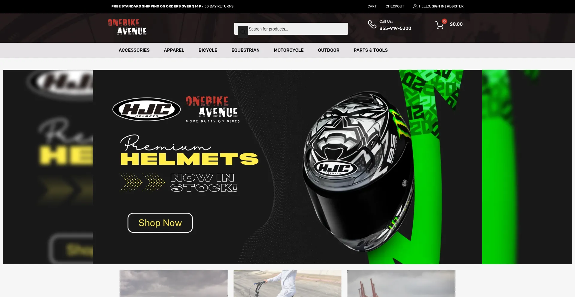 Onebikeavenue.com Screenshot