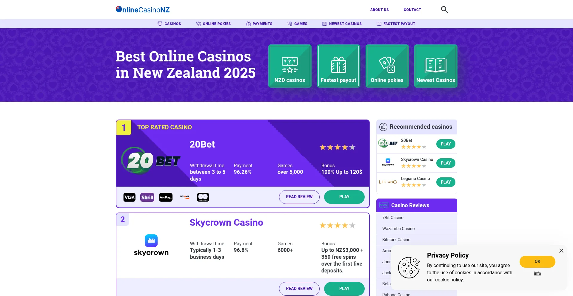 Online-casinos.nz est-il Sûr et Fiable ?