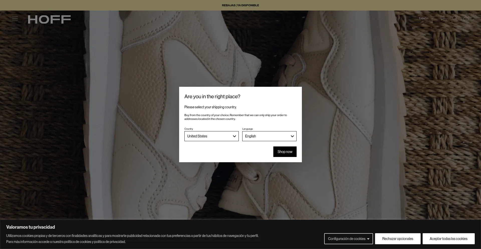 Website screenshot of Onlinehoff.com