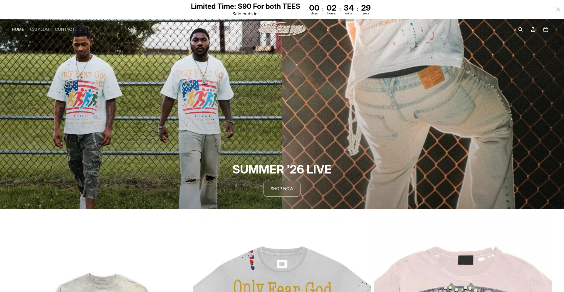 Onlyfeargodclothing.com