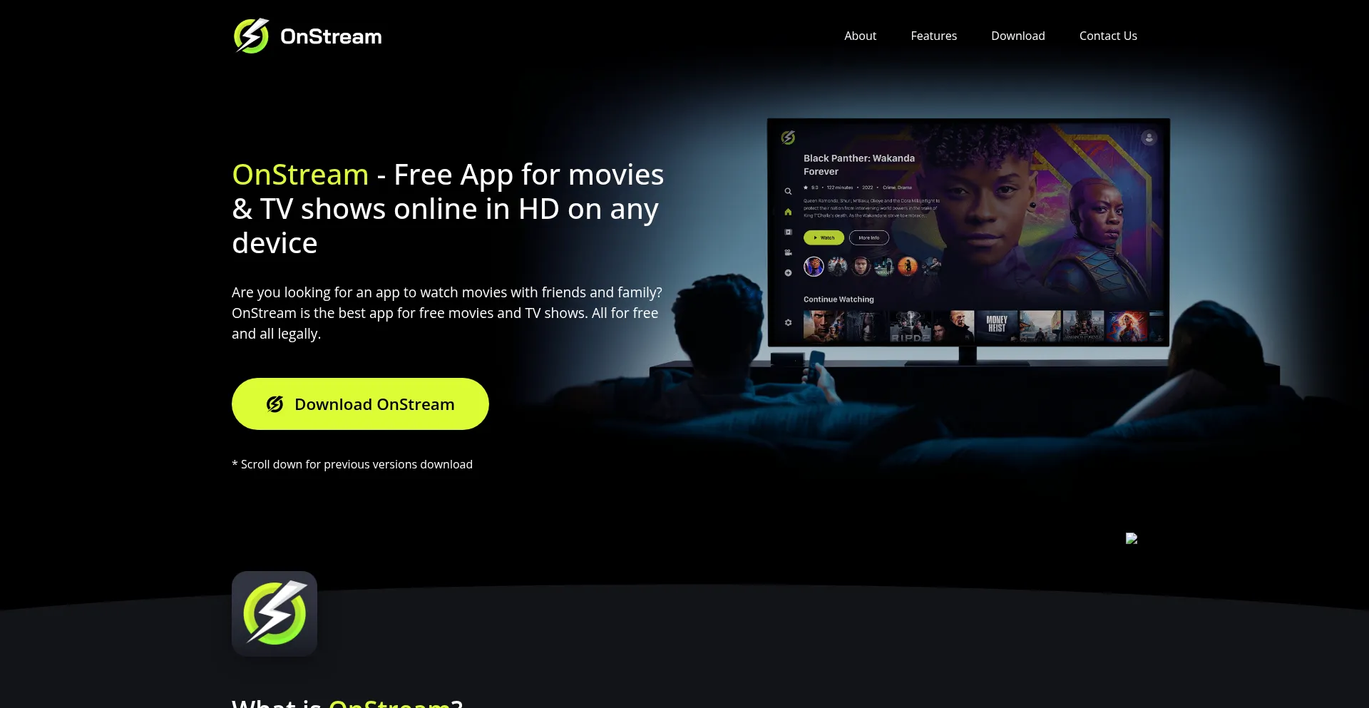Website screenshot of Onstream.so