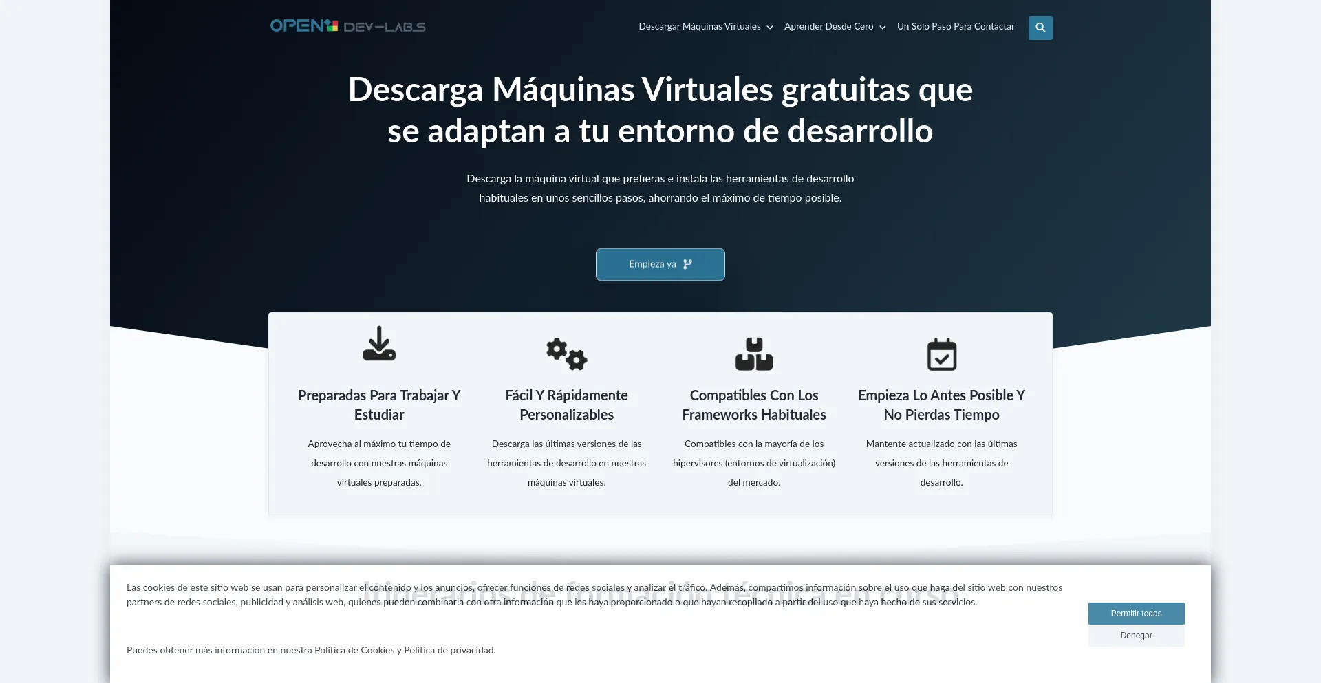 Website screenshot of Open-devlabs.com
