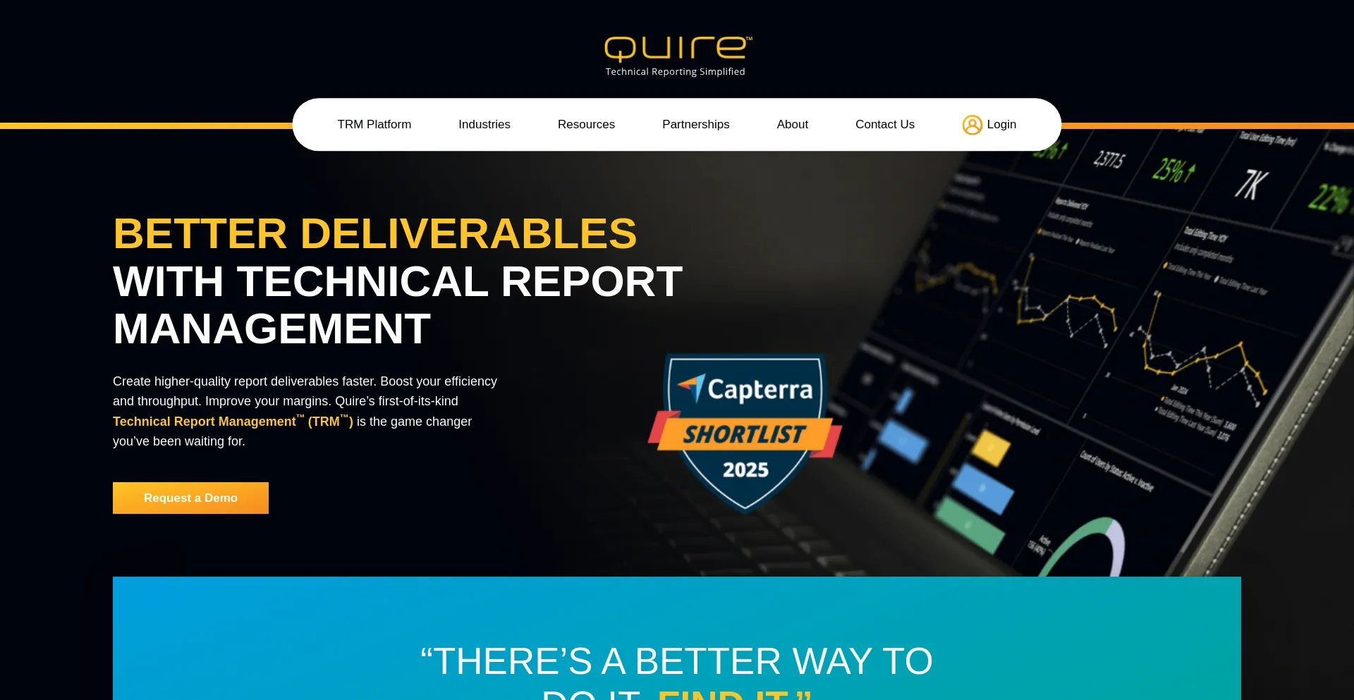 Website screenshot of Openquire.com