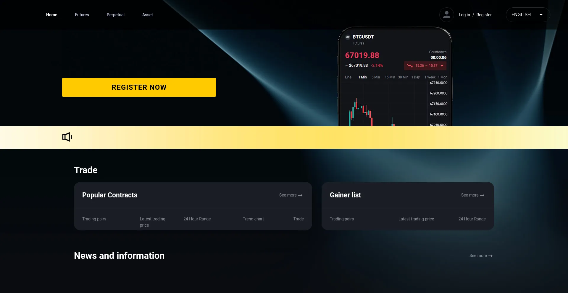 Website screenshot of Optcointe.com