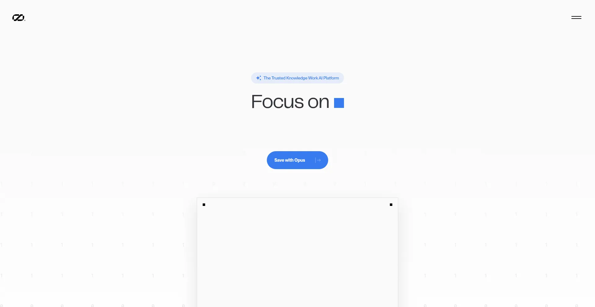 Website screenshot of Opus.com