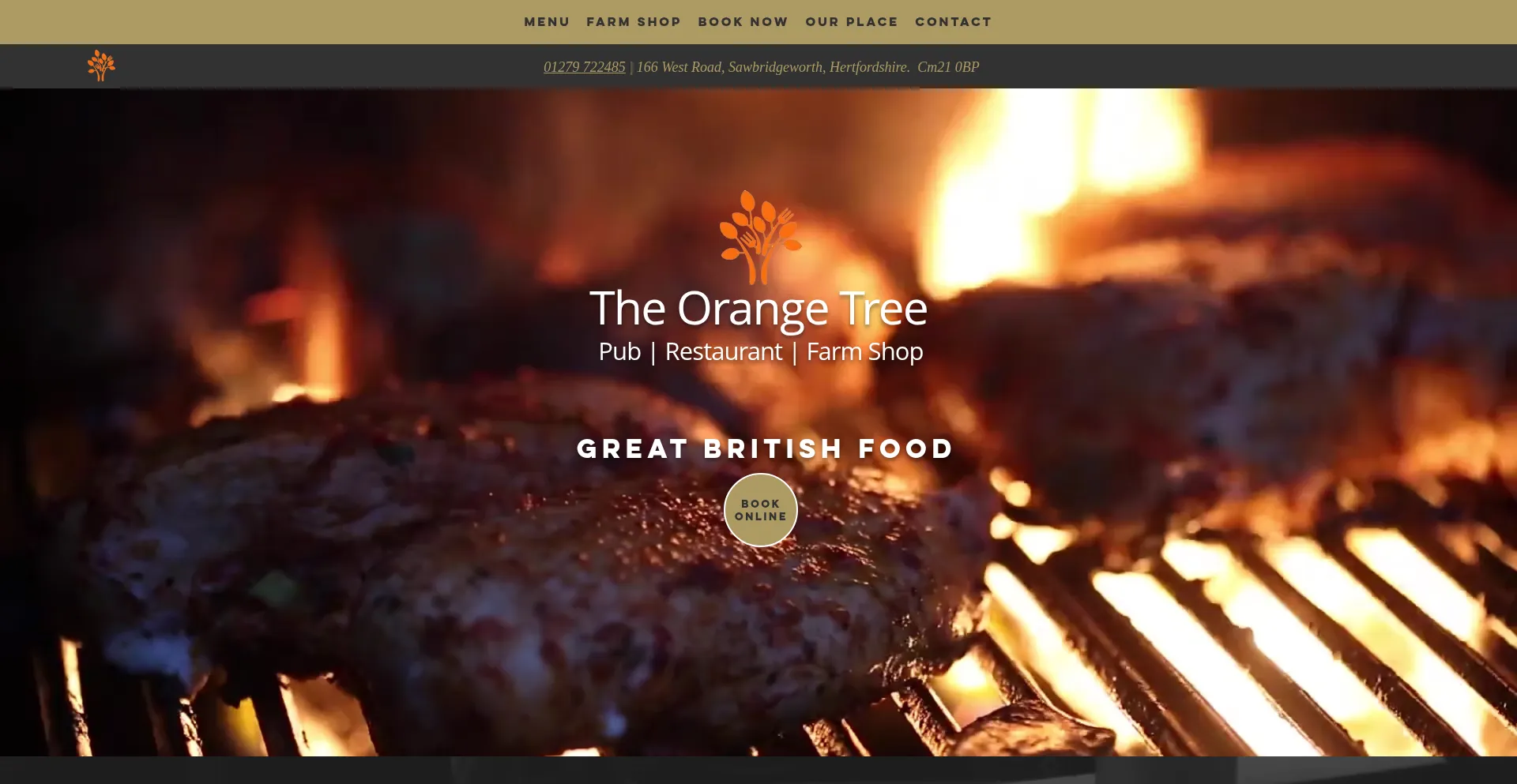 Website screenshot of Orangetreesawbridgeworth.com