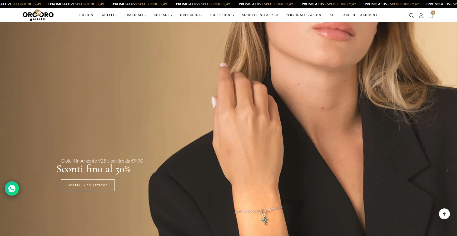 Website screenshot of Oroinoro.com